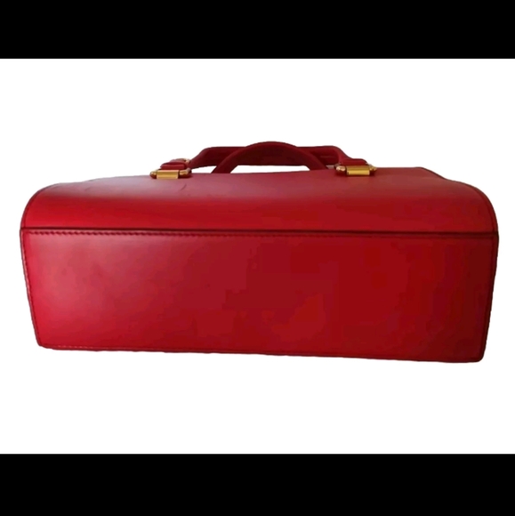 DOLCE & GABBANA RED LEATHER MINI TOTE WITH MIRROR - Picture 5 of 15